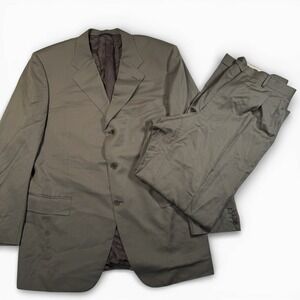Canali Mens Suit 2 Piece Wool Jacket Pants Italian 60 EU 50 US Brown 36 x 32